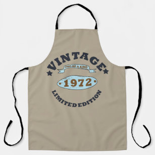 born in 1972 vintage birthday apron