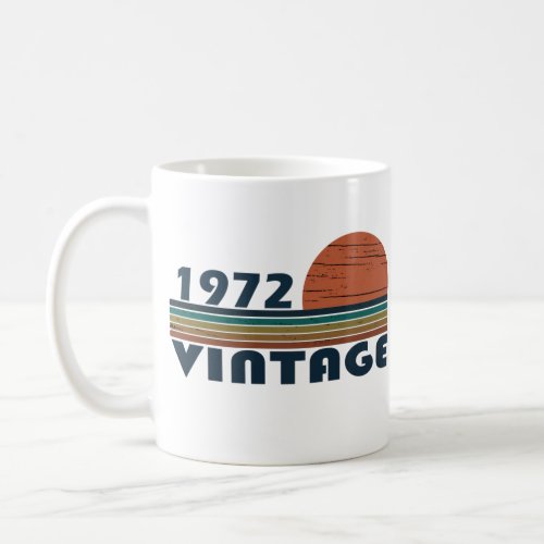 Born in 1972 vintage birthday coffee mug