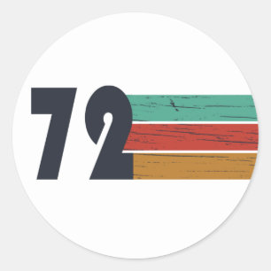 born in 1972 vintage birthday gift classic round sticker