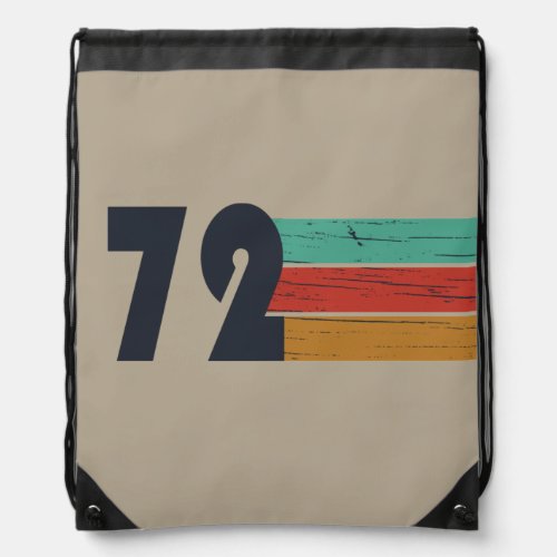 born in 1972 vintage birthday gift drawstring bag