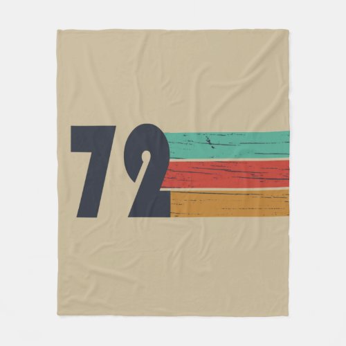 born in 1972 vintage birthday gift fleece blanket