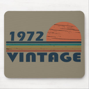 Born in 1972 vintage birthday gift mouse pad