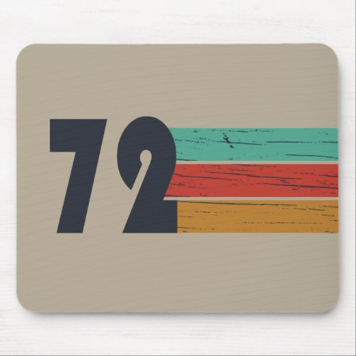 born in 1972 vintage birthday gift mouse pad