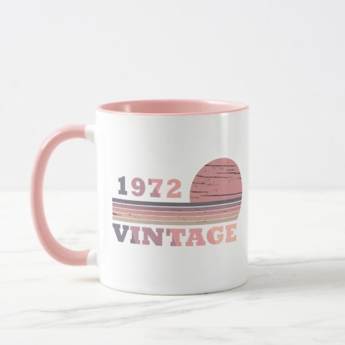 Born in 1972 vintage birthday gift mug
