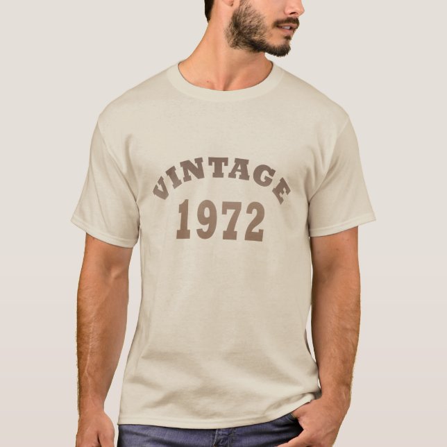 Born in 1972 vintage birthday T-Shirt (Front)