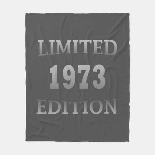 Born in 1973 birthday limited edition fleece blanket