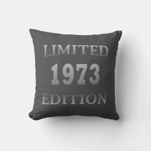 Born in 1973 birthday limited edition throw pillow