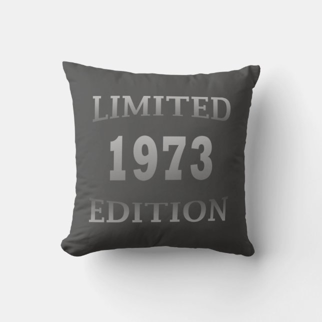 Born in 1973 birthday limited edition throw pillow (Front)