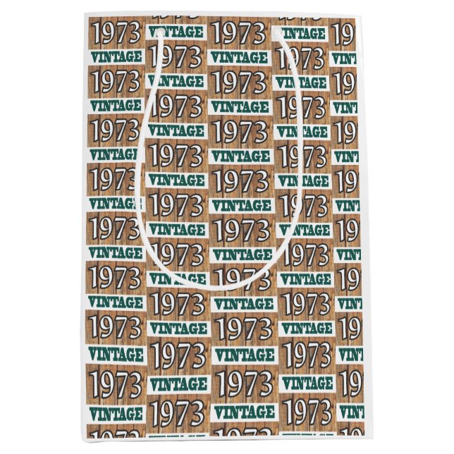 Born in 1973 medium gift bag (Front)