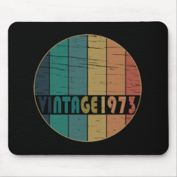 born in 1973 vintage 51st birthday mouse pad