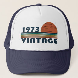 Born in 1973 vintage 51st birthday trucker hat