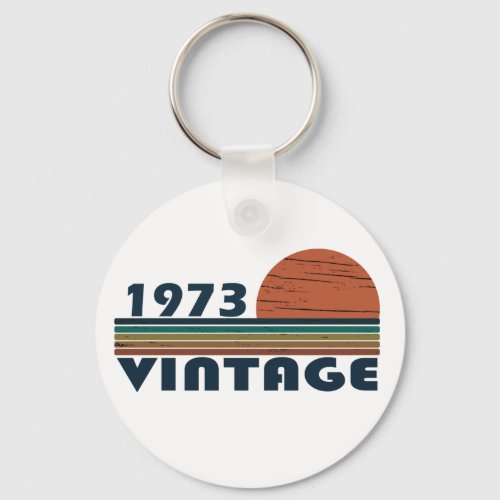 Born in 1973 vintage birthday gift keychain