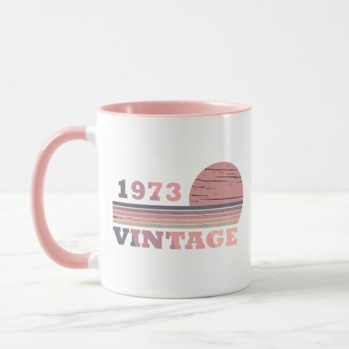 born in 1973 vintage birthday gift mug
