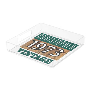 Born in 1973 Vintage Birthday Gift Tray