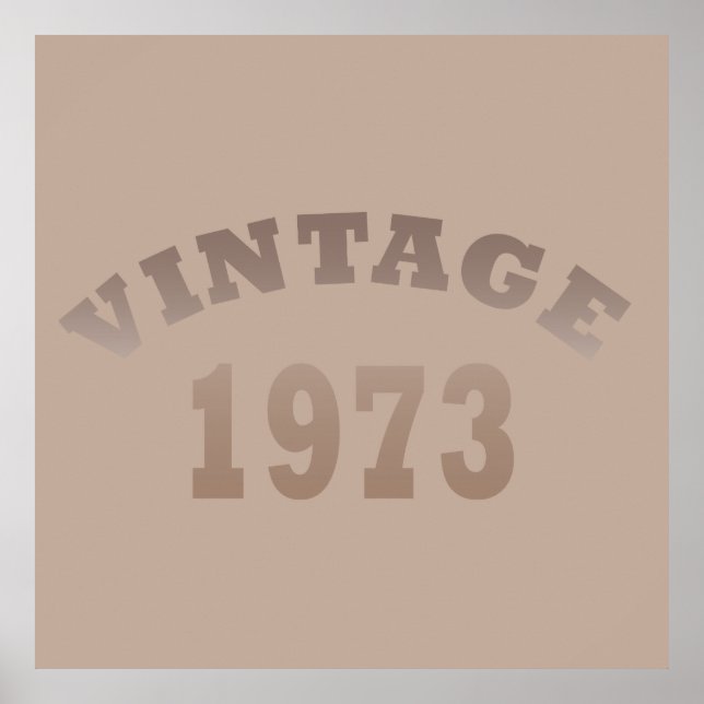 Born in 1973 vintage birthday poster (Front)