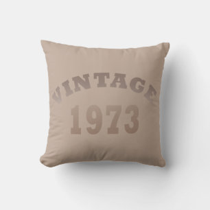 Born in 1973 vintage birthday throw pillow