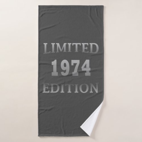 Born in 1974 49th birthday bath towel