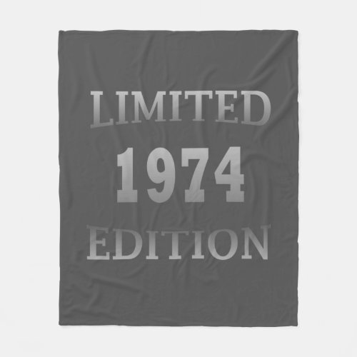 Born in 1974 50th birthday fleece blanket