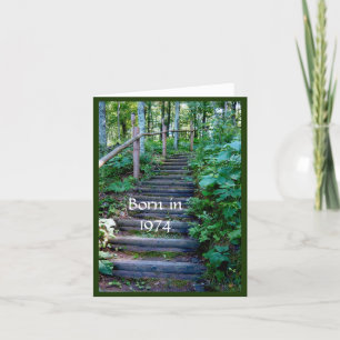 Born in 1974 Birthday Fun Facts Card