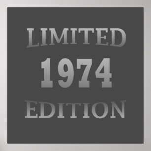 Born in 1974 birthday party poster