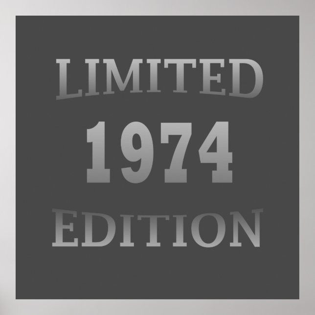 Born in 1974 birthday party poster (Front)