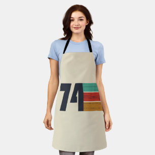 Born in 1974 elegant colorful vintage birthday apron