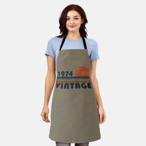Born in 1974 vintage 50th birthday apron