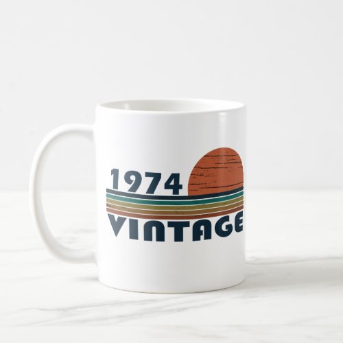 Born in 1974 vintage 50th birthday coffee mug