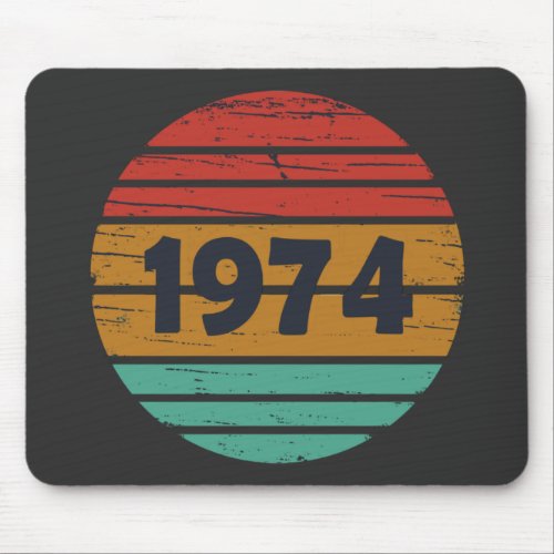 Born in 1974 vintage 50th birthday mouse pad