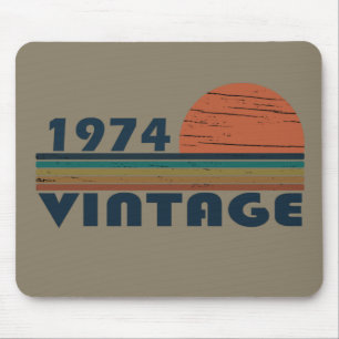 Born in 1974 vintage birthday gift mouse pad