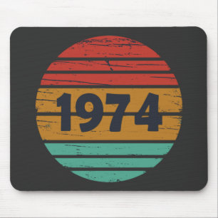 Born in 1974 vintage birthday gift mouse pad