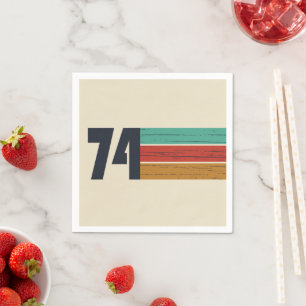 born in 1974 vintage birthday party napkins
