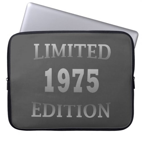 Born in 1975 birthday limited edition laptop sleeve