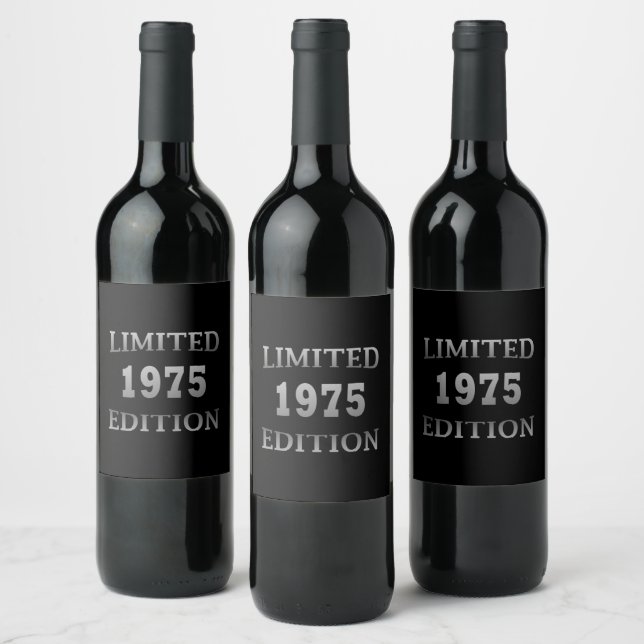Born in 1975 birthday limited edition wine label (Bottles)