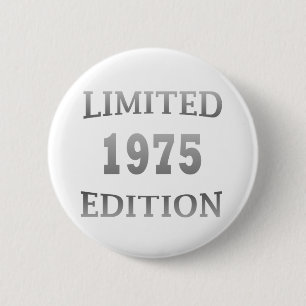born in 1975 birthday party button