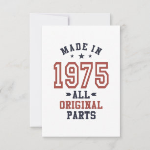 Born in 1975 Birthday RSVP Card