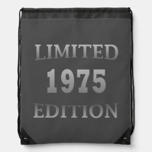 Born in 1975 limited edition birthday gift drawstring bag