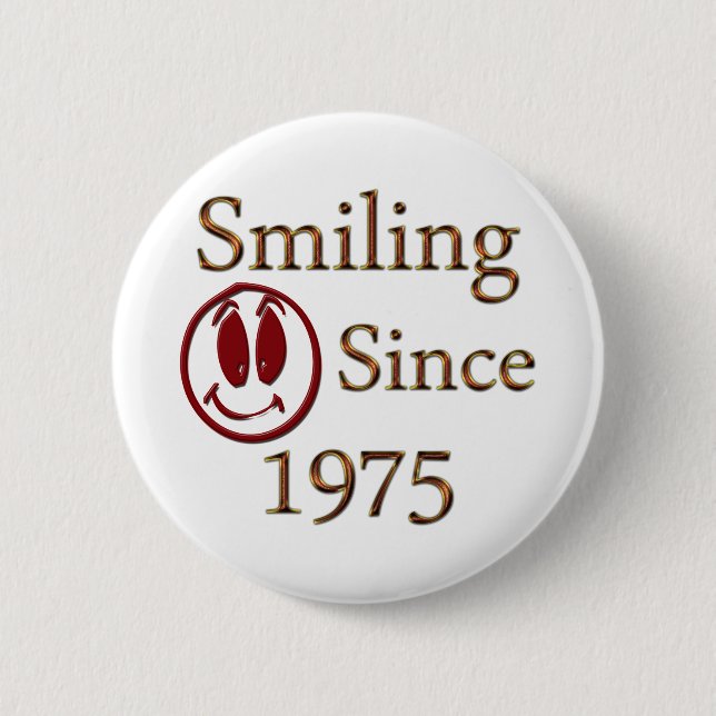 Born in 1975 pinback button (Front)