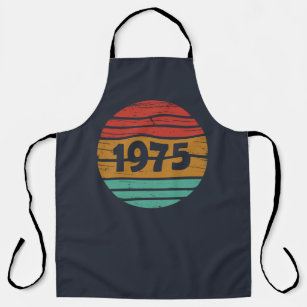 Born in 1975 vintage 49th birthday apron