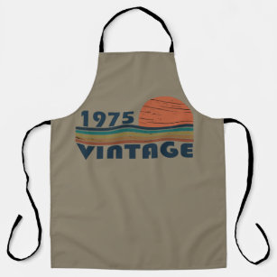 Born in 1975 vintage 49th birthday apron