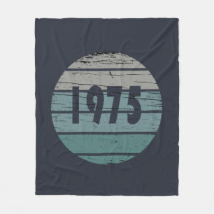 born in 1975 vintage 50th birthday gift fleece blanket