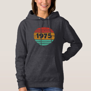 Born in 1975 vintage 50th birthday gift hoodie
