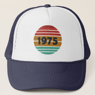 Born in 1975 vintage 50th birthday gift trucker hat