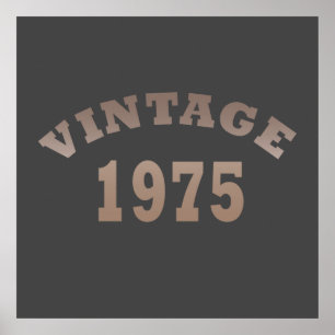 born in 1975 vintage 50th birthday poster