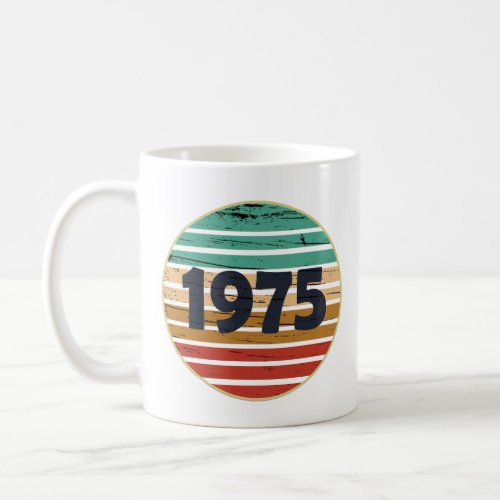 Born in 1975 vintage birthday coffee mug