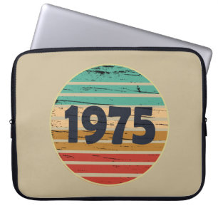 Born in 1975 vintage birthday gift laptop sleeve
