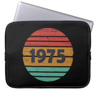 Born in 1975 vintage birthday gift laptop sleeve