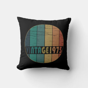 Born in 1975 vintage birthday gift throw pillow