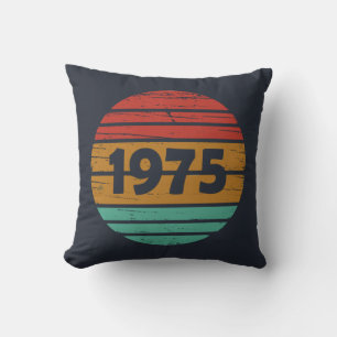 born in 1975 vintage birthday gift throw pillow