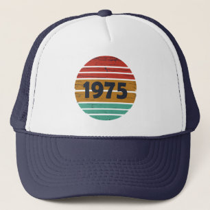 Born in 1975 Vintage Birthday Party Gift Trucker Hat